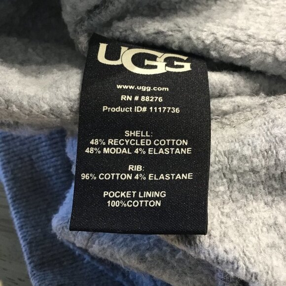 UGG RTW Gray Fleece Joggers Knit Cuffs - Picture 4 of 5